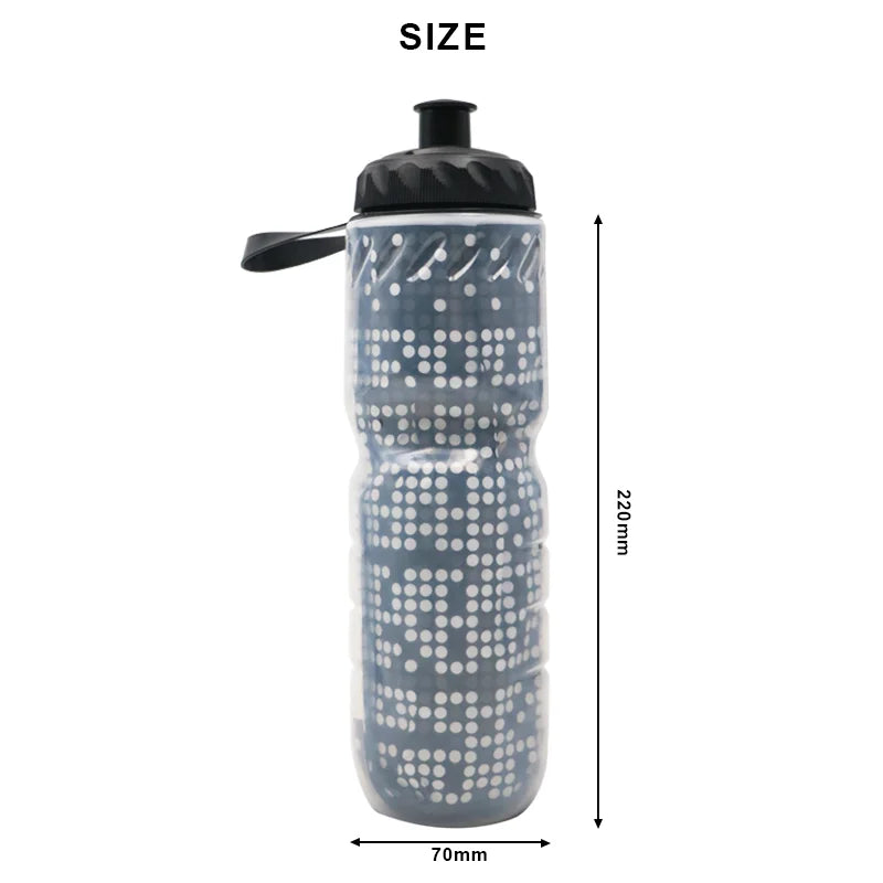 Bicycle Water Bottle Dual Layer Thermal Keep Hot Cold Portable MTB Road Bike Sport Water Bottle Outdoor Cycling Equipment 710ML