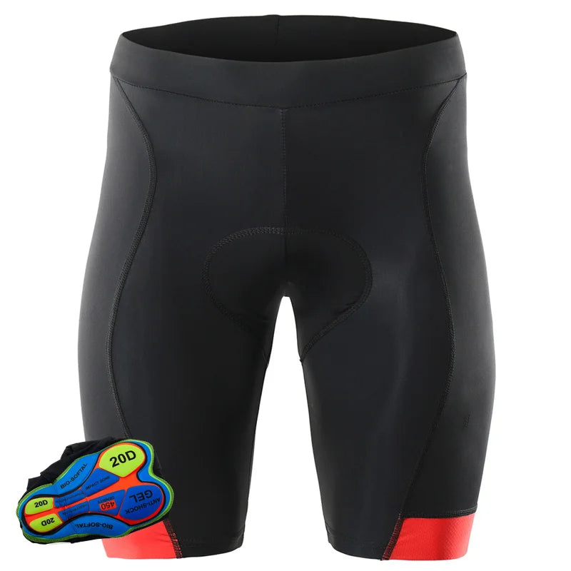 Black Men's Cycling Shorts MTB Bike Bicycle 20D Padded Bib Short MTB Shorts Mens Lycar Elastic Bicycle Shorts Pants XXS-5XL