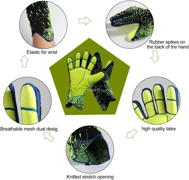 Latex Goalkeeper Gloves Thickened Football Professional Protection Adults Teenager Goalkeeper Soccer Goalie Football Gloves