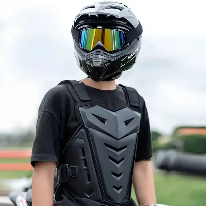 SULAITE Motocross Body Armor Motorcycle Jacket Motocross Moto Vest Back Chest Protector Off-Road Dirt Bike Protective Gear