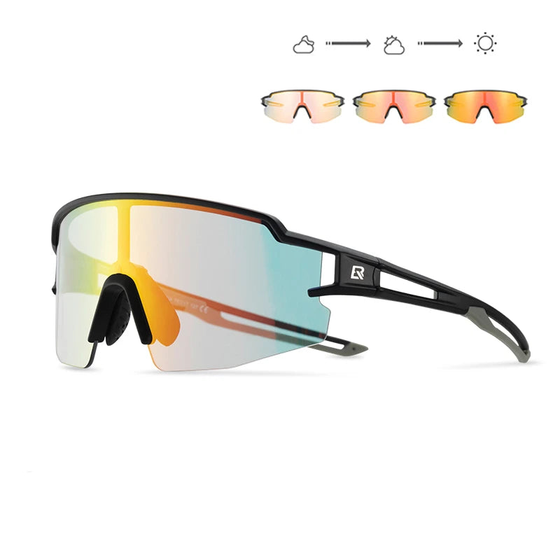 ROCKBROS Photochromic Cycling Glasses Men Women Outdoor Sports Hiking Sunglasses Photochromic Eyewear MTB Road Bicycle Goggles