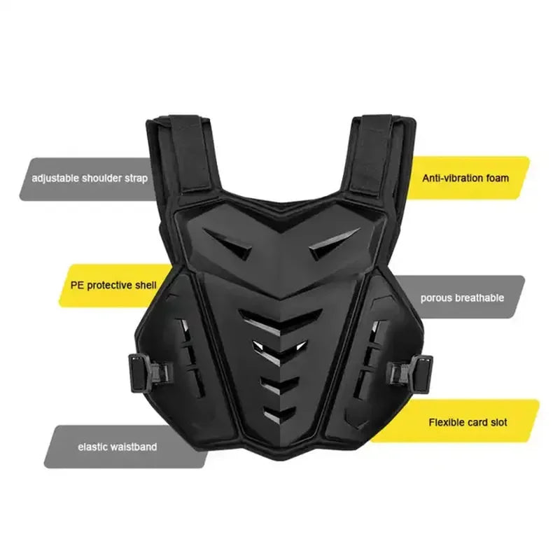 SULAITE Motocross Body Armor Motorcycle Jacket Motocross Moto Vest Back Chest Protector Off-Road Dirt Bike Protective Gear