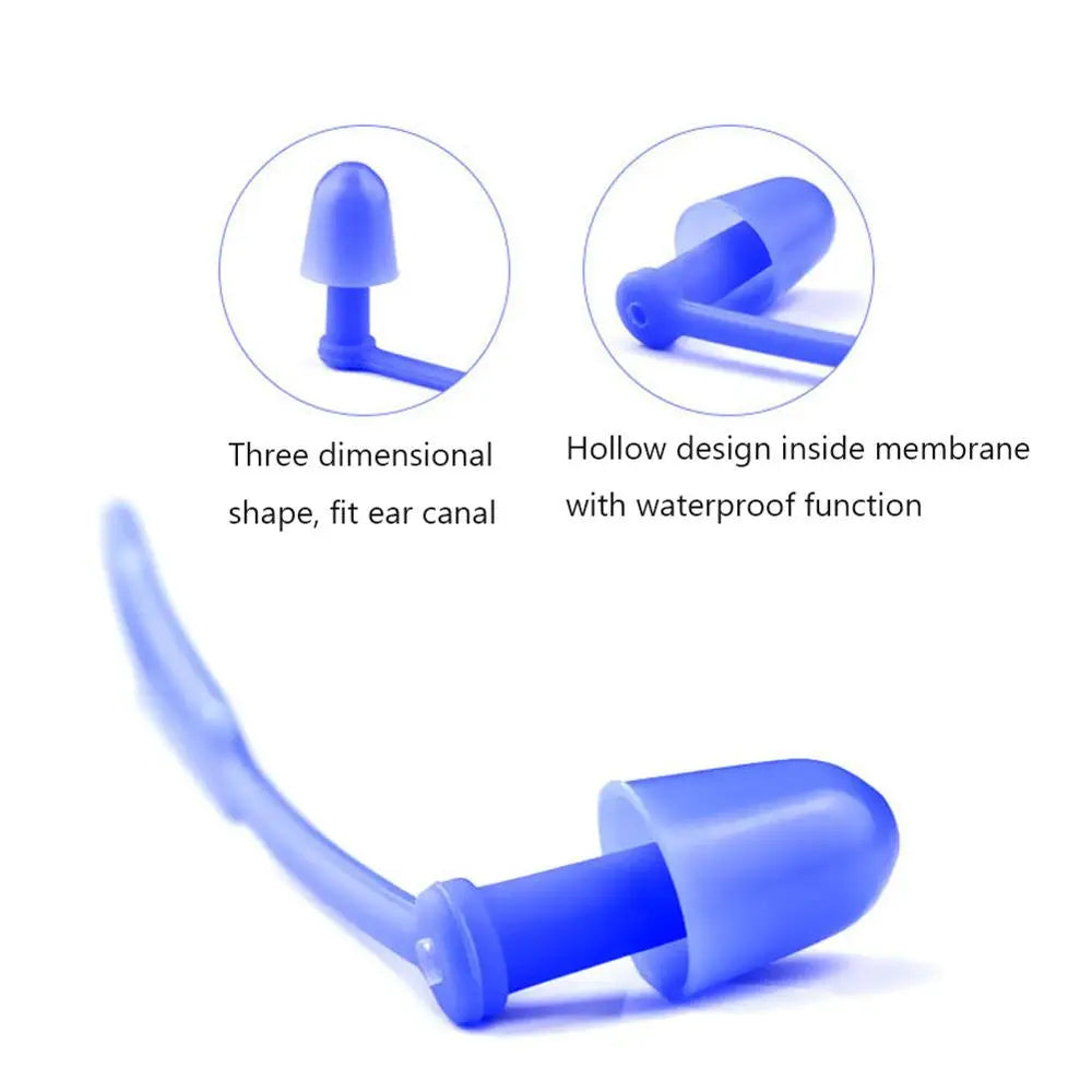 Swimming Earplugs Waterproof Nose Clip Prevent Water Noise Reduction Protection Ear Plug Soft Silicone Swim Dive Supplies