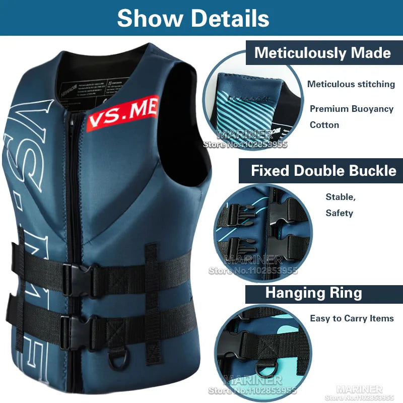 Life Vest for Adults Jet Ski Kayak KiteSurf Life Jacket Motorboats Wakeboard Raft Swimming Drifting Fishing Rescue Life Jackets