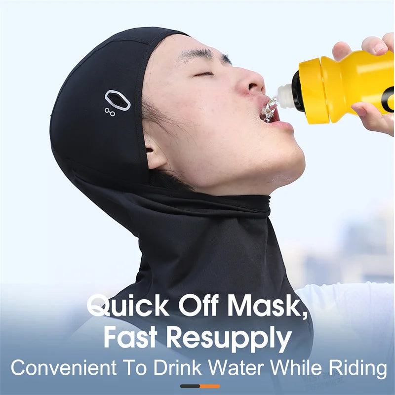 WEST BIKING Summer Breathable Cycling Cap Anti-UV Balaclava Men Full Face Mask Bicycle Motorcycle Running Cooling Sport Gear