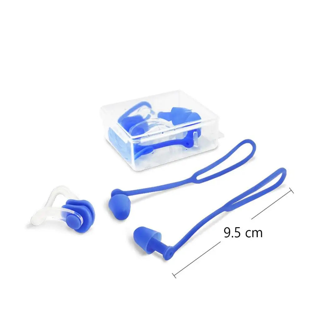 Swimming Earplugs Waterproof Nose Clip Prevent Water Noise Reduction Protection Ear Plug Soft Silicone Swim Dive Supplies