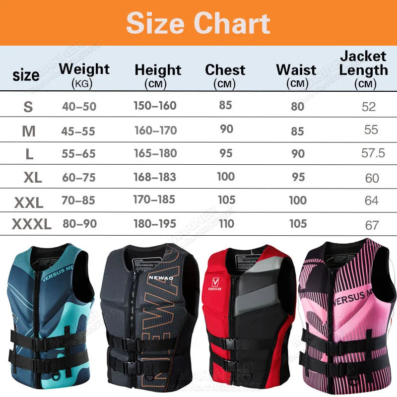 Life Vest for Adults Jet Ski Kayak KiteSurf Life Jacket Motorboats Wakeboard Raft Swimming Drifting Fishing Rescue Life Jackets